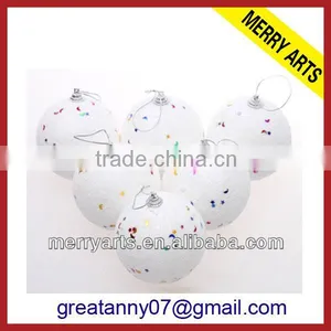 Decorating Foam Christmas Ball Box With Star Shiny White Christmas Decoration Ball thumbnail-1