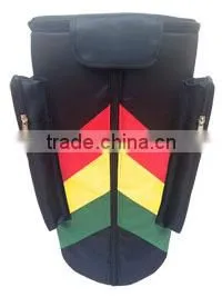 African Djembe Drums Gig Bags Pro Black Rasta Stripe thumbnail-1