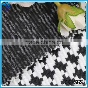 Classcial Design White and Black Houndstooth Formal Jacquard Fabric for Garment thumbnail-3