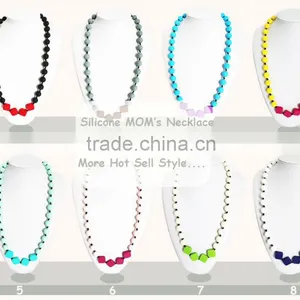 BPA Free Silicone Baby Chewable Baltic Amber Teething Necklace thumbnail-4