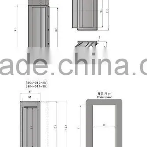SK4-017 China Manufacturer ABS Plastic Flush Pull Cabinet Handle, Hidden Cabinet Door Handle thumbnail-6