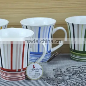 11OZ Leaf Design Full Decal Print Coffee Cups, Shiny Surface New Bone China Mug, KL8009-332 thumbnail-5