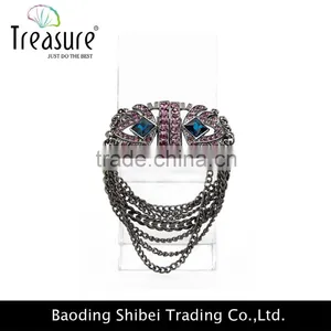 2016 Fashion New Design Pink Rhinestone Luxury Alloy Bracelet for Elegant Women Wholesale thumbnail-4