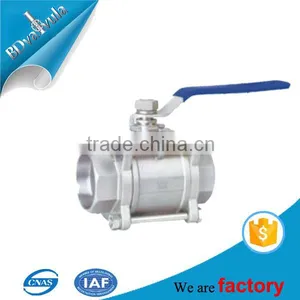 1/2 3/4 1 2 3 4 Inch 3pcs Ss304 Ss316 Full Bore Socket Weld Ball Valve thumbnail-1