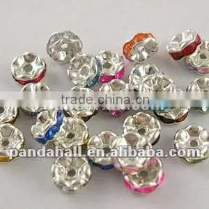 Acrylic Rhinestone Beads, Brass, Colored, 6mm(RSB6mm) thumbnail-1