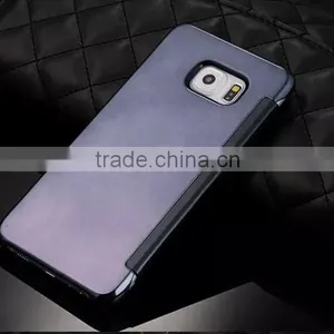 Hot Selling Mirror View Flip Smart Cover For Samsung Galaxy S6 thumbnail-2