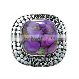 KRJ276008-0 Silver Bronze Vein Purple Mohave Turquoise Jewellery thumbnail-1