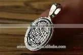 Silver 925 Oval Pendant Icon of St. Mary. Russian Style. Burnished Silver thumbnail-5