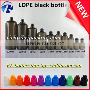 10ml 30ml PE E-liquid Dropper Bottles With CFR1700.20 Flat Cap thumbnail-1