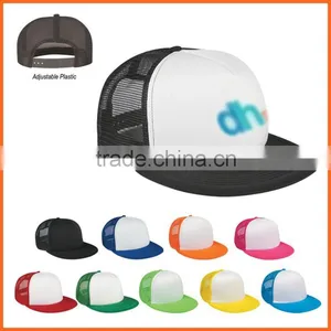 2015 Promotional Snapback Trucker Bag Mesh Crown Pink With White Trucker Cap thumbnail-1