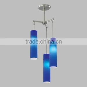 UL & CUL Listed Indoor Glass Pendant Light in Brushed Nickel thumbnail-1