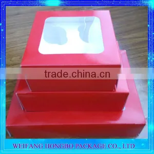 Factory Supplier Low Price Red White Cake Paper Box With ISO thumbnail-2