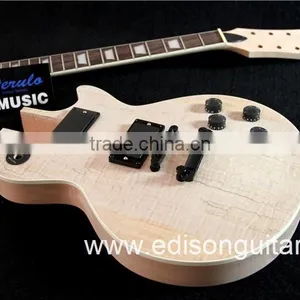 China Guitar Factory Mahogany Body Flamed Maple Top DIY Electric Guitar Kits MX-021 thumbnail-3