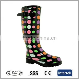 Italy High Quality Colorful Ladies Rubber Gumboots thumbnail-1