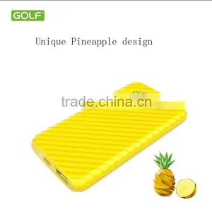 2016 Pineapple Model Customized LOGO Portable Mobile Power Bank 4000mAh With Led Power Bank thumbnail-2