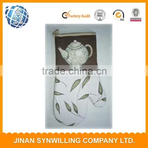 Promotional Gifts Printing Oven Mitts Home Kitchen Baking Gloves Cotton White thumbnail-5