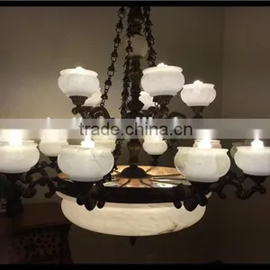 Traditional European Alabaster Lamps for Living Room thumbnail-1