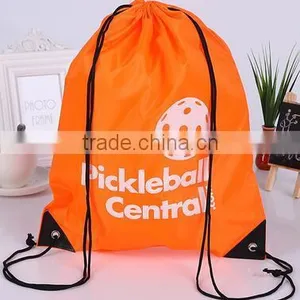 Cheap Promotional Recycled Colorful Polyester Outdoor Sports Drawstring Bags thumbnail-3