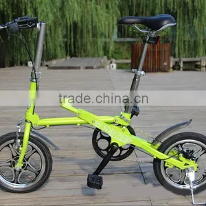 Lightweight 14-Inch Variable Speed Folding Bike Portable Folding Bicycle Mini Folding Bicycle City Bike White Black Orange Green thumbnail-1