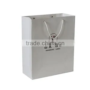Custom Printed Logo White Paper Bags thumbnail-1