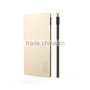 Built-in Plugs Universal Power Bank With fc ce Rohs 5000mAh/10000mAh Portable Phone Solar Charger thumbnail-1