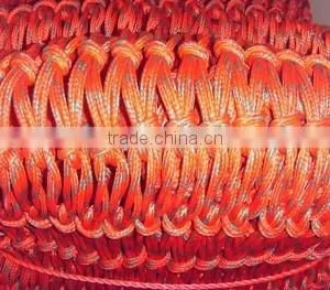 High Strength Orangen 5mm 3" HDPE Bradied Knotted Netting for Large Scaled Single Ship Bottom Trawl Net thumbnail-1