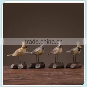 Resin Bird Figurine Bird Statue Love Birds for Indoor Home Decoration thumbnail-1