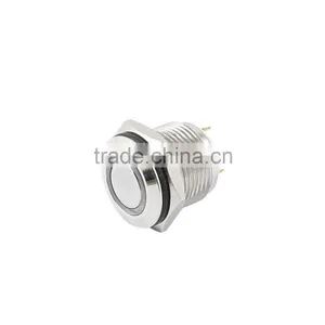 250V 16mm LED Lighted Ring Illuminated Momentary Push Button Switch Flat Head For Car Truck Boat Waterproof IP65 thumbnail-4