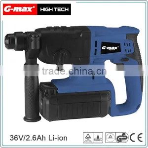 G-max 36V 2.0J Cordless Rotary Hammer Drill GT13072 thumbnail-1