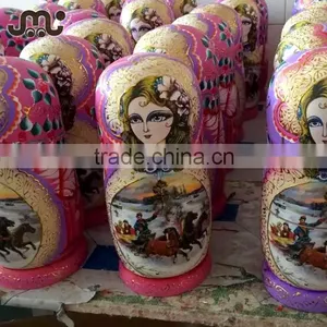 Wholesale Russian Nesting Dolls,hand Draw Varnished Russian Nesting Doll thumbnail-1