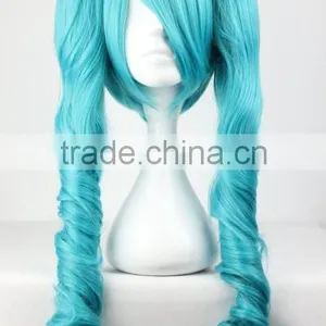 Women's Green Fashion Vocaloid-Miku Cosplay Anime Wig With Two Ponytails N455 thumbnail-1
