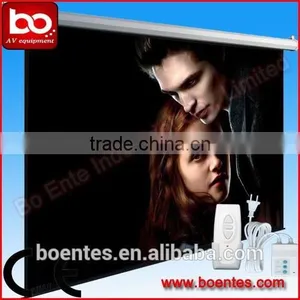 Hot Sales! 84~136 Inch Wall Mount Motorized Projector Electric Screen With Remote Control thumbnail-4