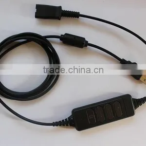NEW! High Quality PLT Compatible Usb Adapter Voip Headset Adapter Usb Voip Adapter thumbnail-1