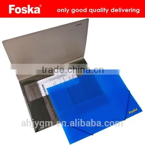 A4 Transparent Color File Folder Pocket/Transparent Document Bag With Elastic thumbnail-1
