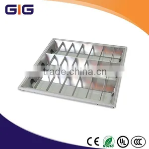 3X18W Flourescent Aluminum Grille Light Fixture thumbnail-4