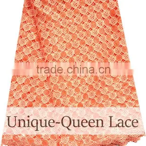 2016 High Quality African Guipure Lace Fabric With Stones /african Cord Laces With Sequins/sequins Guipure Lace thumbnail-3