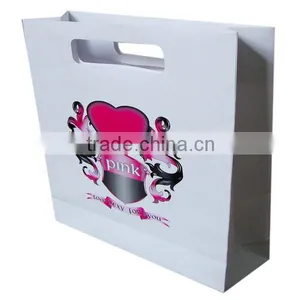 White Die Cuttng Cardboard Bag,hot Stamping Logo Clothing Bag,Cardboard Clothing Bag thumbnail-1