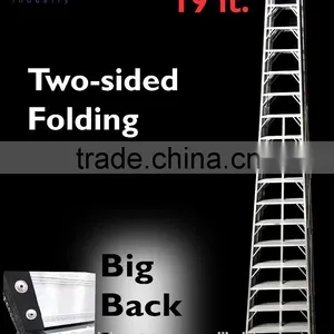 Aluminium Two-Sided Folding Big-Back-Leg 19 Step Ladders thumbnail-1