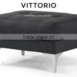 Metal Feet Living Room Sofa Furniture Fabric Ottoman thumbnail-1