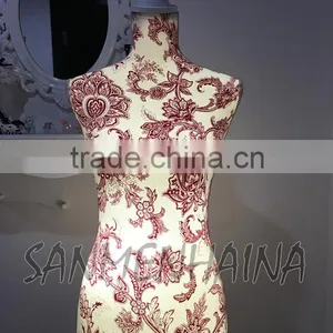 Red Flower Printing Elastic Fabric Female Mannequin thumbnail-3