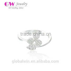 Wholesale Men Gay Ring Design With Clear CZ Diamend Clover thumbnail-1