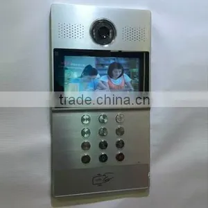 Color Video Camera Talking Door Bell Phone ID Card Access Intercom System Out Door Panels and 7 Inch Indoor View Screen thumbnail-1