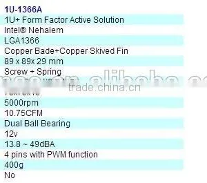EDNSE LGA1366 1U-1366A 1U CPU Heat Sink thumbnail-4