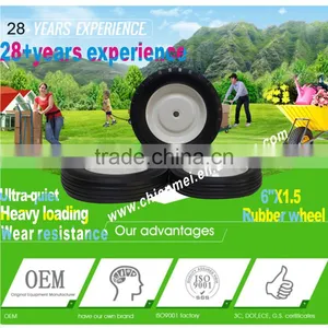 Good Quality and Wear Resistance 7"X1.5 Solid Rubber Wheel/pneumatic Rubber Wheel/Diamond Pattern Wheel thumbnail-1