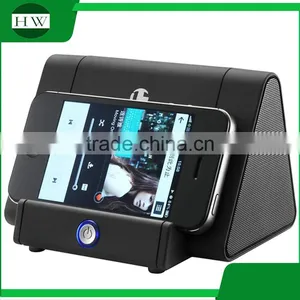 Triangle no Wifi Bluetooth Mini Portable Automatic Speaker Mobile Phone Holder Mutual Induction Sound Loudspeaker Box thumbnail-1