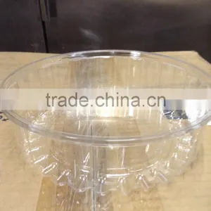 Disposable Plastic Clear Fluted Dome and Black Base Cake Pastry Food Domes Containers thumbnail-4