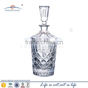 ANTIQUE CRYSTAL THICK STEMLESS WINE GLASSES thumbnail-1