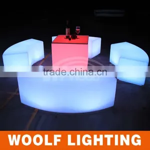 Club Bar Color Changing LED Curve Light Up Chair thumbnail-3