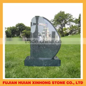 Europe Style Black Heart Shape Cemetery Headstone thumbnail-4