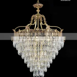 Rococo Style Crystal Bronze Chandelier/ Home Decor Retro Brass Pendant Lamp/ Luxury New Design Ceiling Lamp thumbnail-1